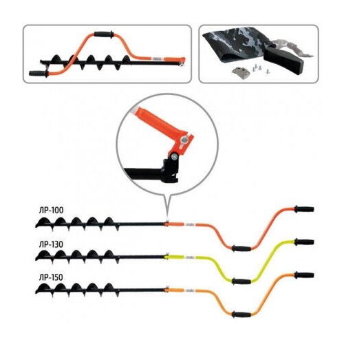 фото Ледобур onega лр-100 двуручный (ручка красная) easterner