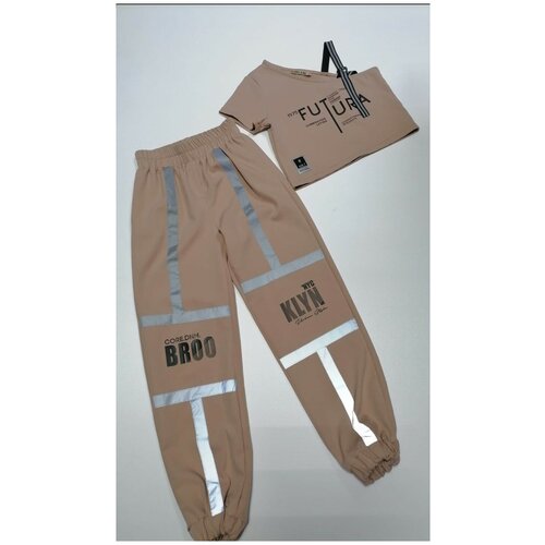 Комплект одежды  , размер 140 рост, бежевый