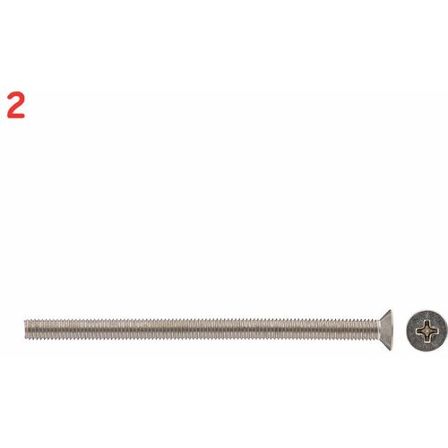 Винт нержавеющая сталь M5x80 мм DIN 965 потайная головка (2 шт.) (2 шт.)
