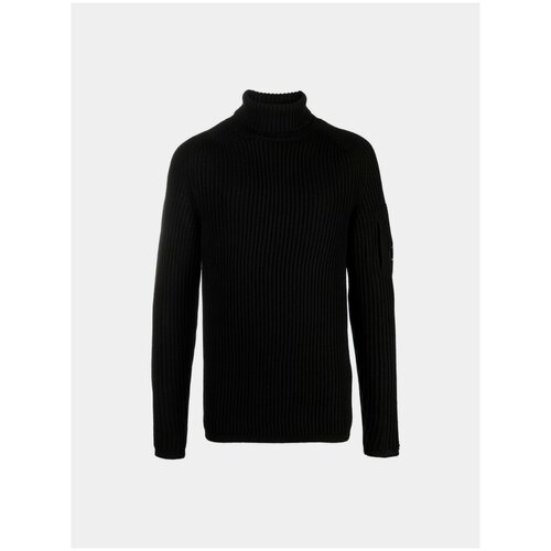 фото Свитер с.p. company merino wool roll neck, черный, 50