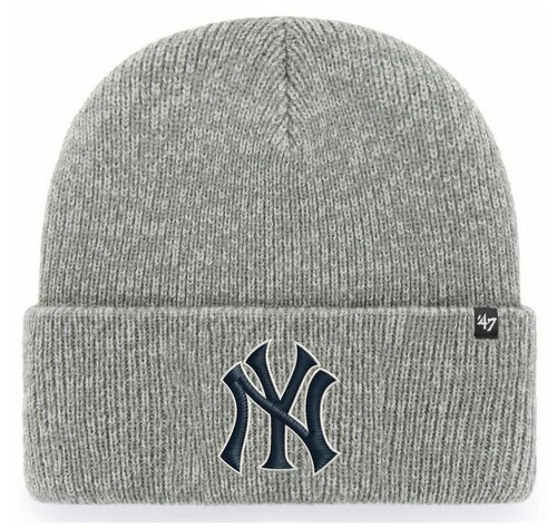 Шапка 47BRAND Brain Freeze Cuff Knit New York Yankees (серый) B-BRNFZ17ACE-GY