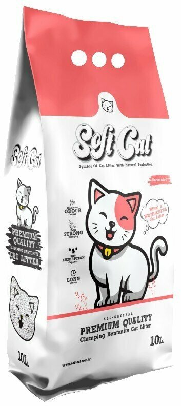 Наполнитель для кошек Soft Cat, комкующийся без запаха 10 л - фотография № 9