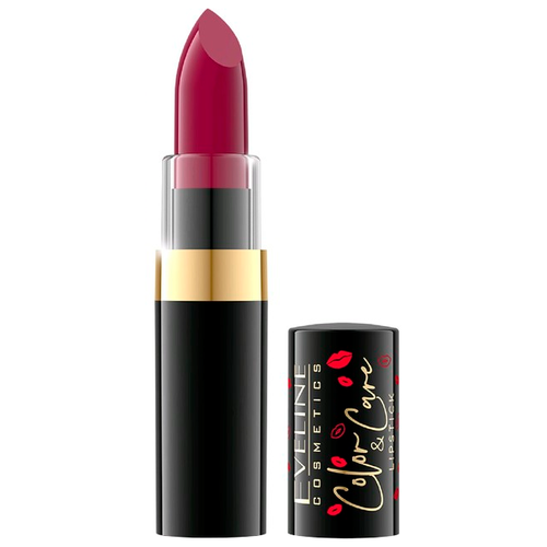 Купить Помада-бальзам для губ EVELINE COLOR & CARE тон 002 sheer berry, Eveline Cosmetics, красный