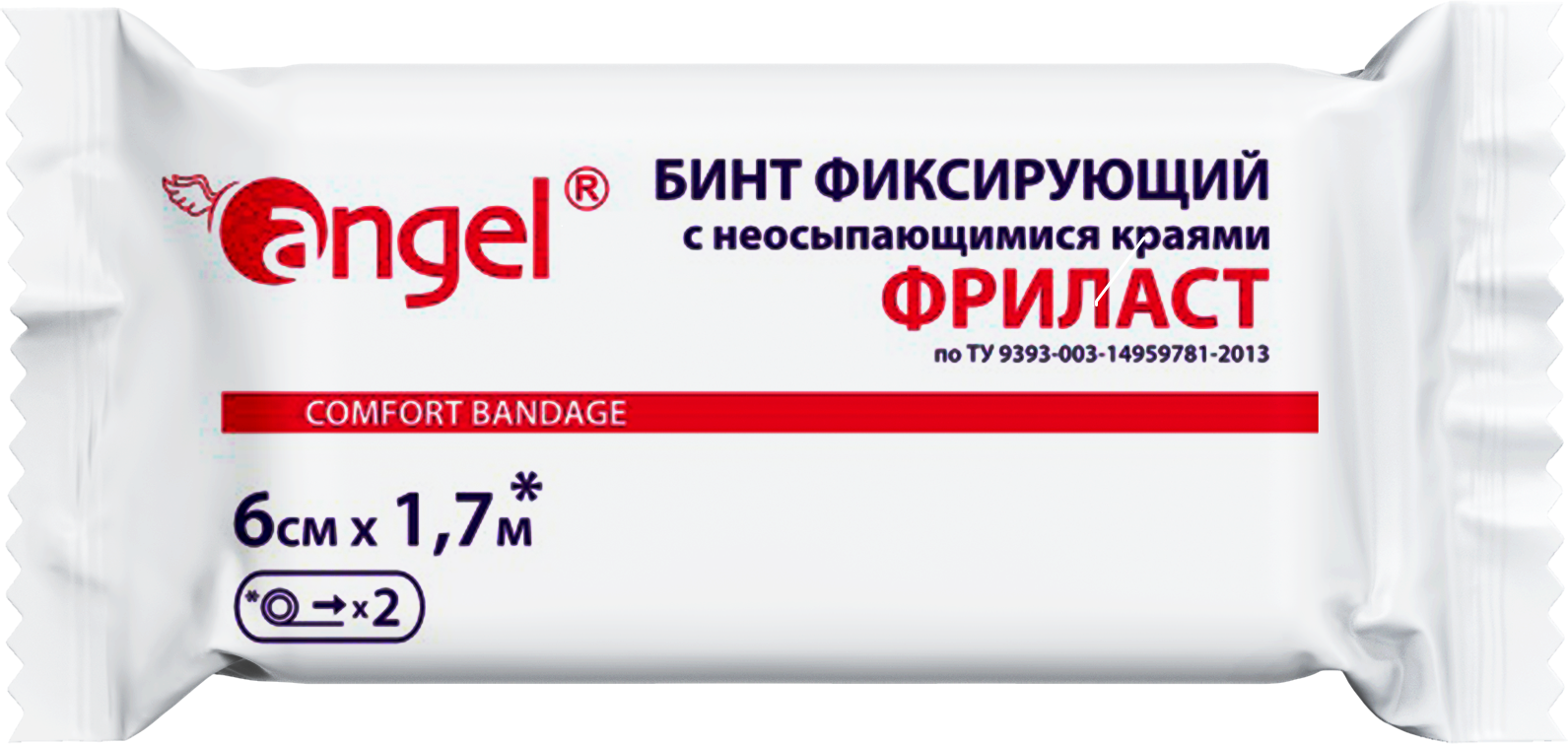 Angel / Фриласт Ангел - бинт фиксирующий, 6 см x 1,7 м (5 шт.)