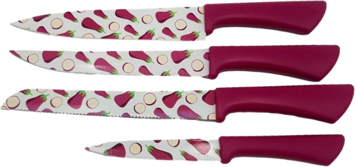 Набор ножей Kelli KL-2073 антибактериальным покрытием, 4 ножа