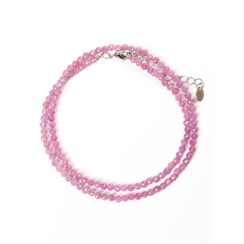 Колье из розового турмалина рубеллит 3 мм