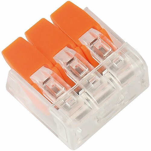 Компактная соединительная клемма 3-х проводная с рычажками Smartbuy 1 шт 62₽