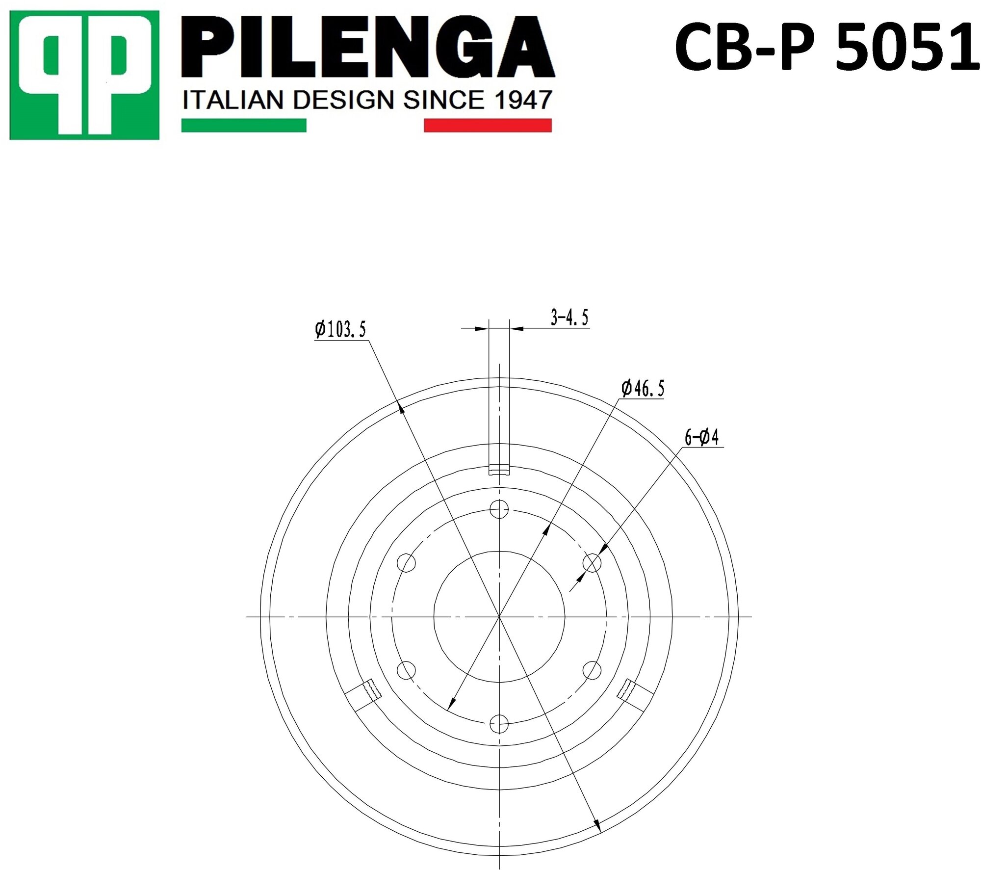 Опора стойки амортизатора Pilenga CBP5051