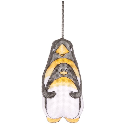 PANNA Набор для вышивания Игрушка. Пингвинчики (IG-1418), разноцветный, 12.5 х 7 см