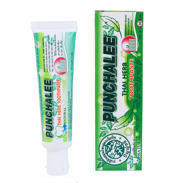 Натуральная органическая зубная паста "Punchalee" с лекарственными тайскими травами 35 гр.