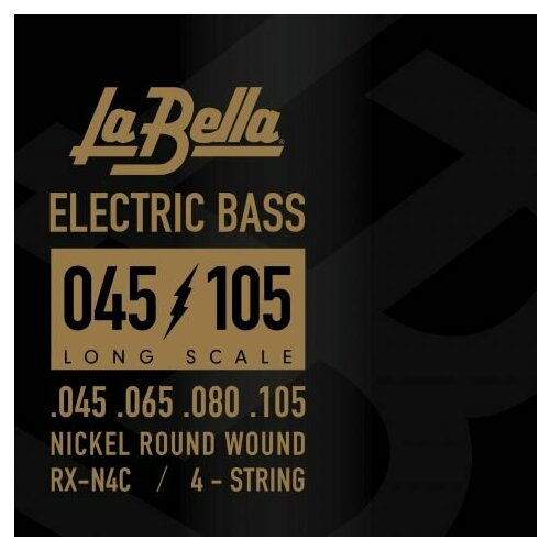 струны для бас гитары la bella rx n4c rx nickel 45 105 Струны для бас-гитары La Bella RX-N4C RX Nickel 45-105