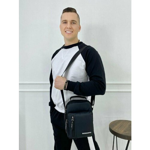 фото Сумка мессенджер 7631 темно-серый 7631 темно серый, фактура гладкая, серый нет бренда