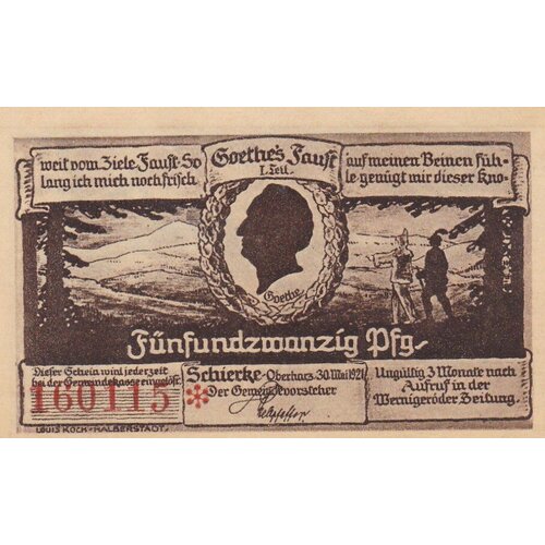 Германия (Веймарская Республика) Ширке 25 пфеннигов 1921 г. (№1) (2) германия веймарская республика ширке 50 пфеннигов 1921 г вид 2 1