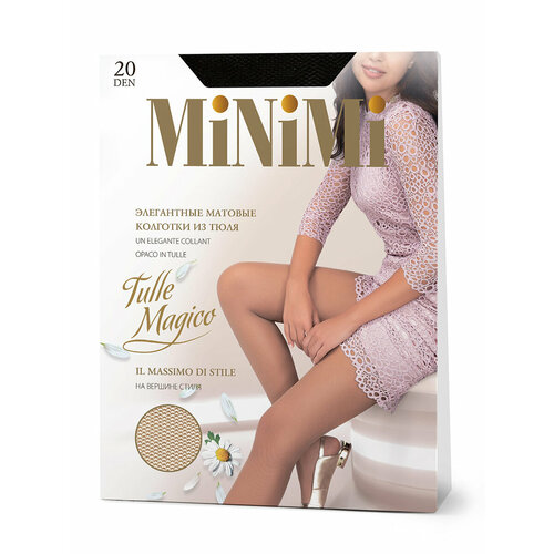 Колготки MiNiMi Tulle Magico, 20 den, размер 2/S, черный