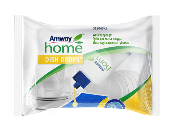 Губки для мытья посуды Amway Dish Drops, 4 шт.