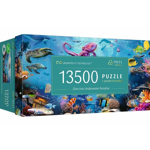 Пазл для взрослых Trefl 13500 деталей: Погрузитесь в подводный рай (Trefl Prime UFT)