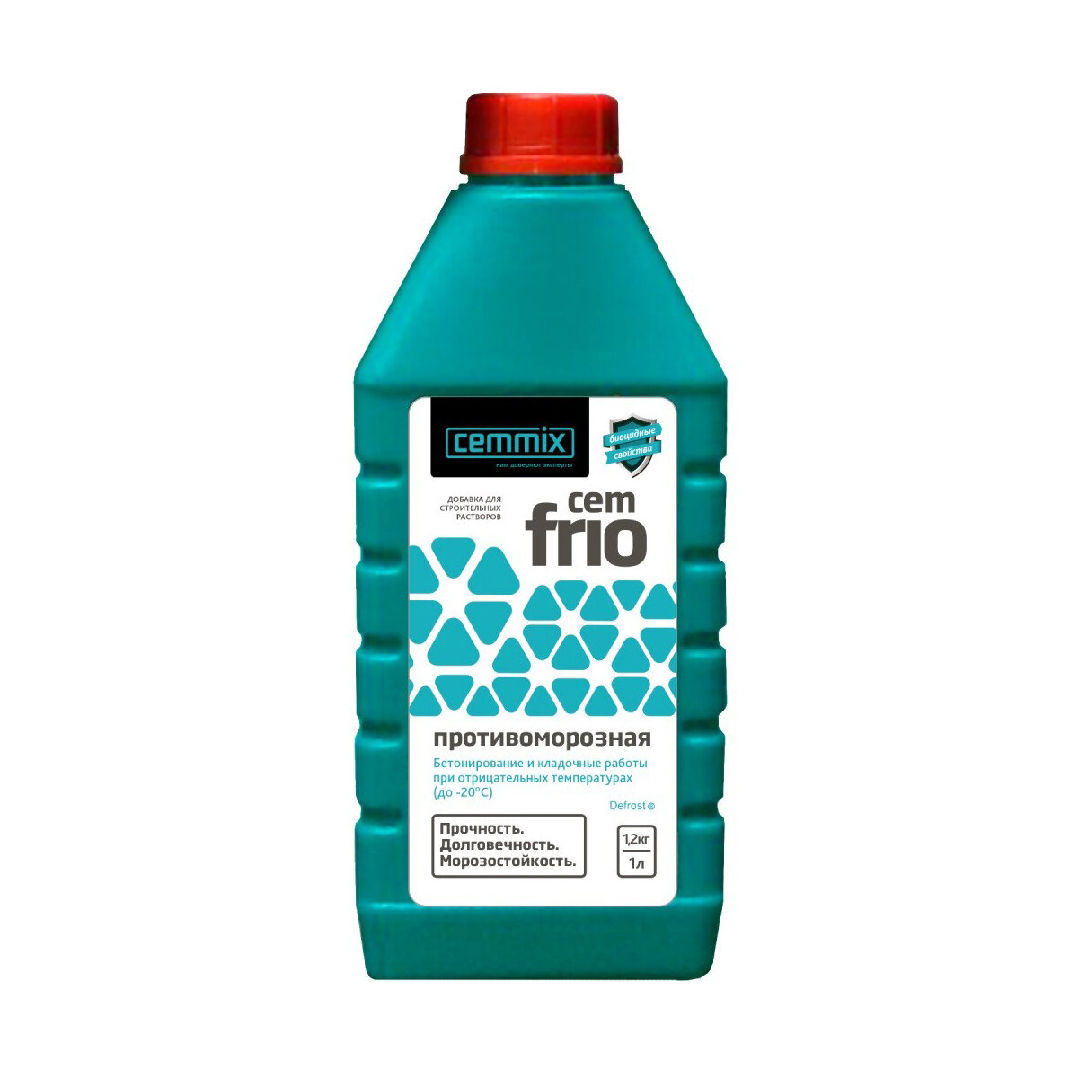 Противоморозная добавка для бетона Cemmix CemFrio, 1 л, светло-коричневая жидкость