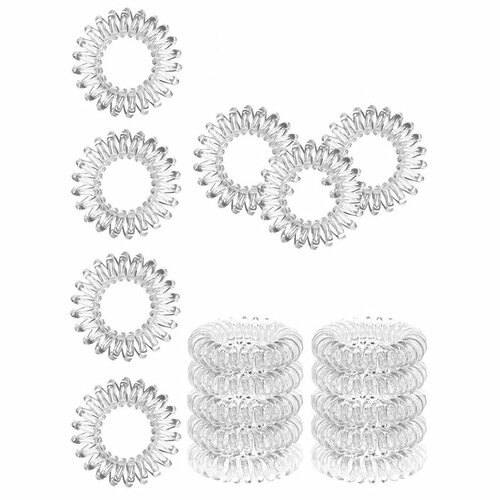 JN, Резинки пружинки l-ch-2226 прозрачные, 20 шт, 55-0039