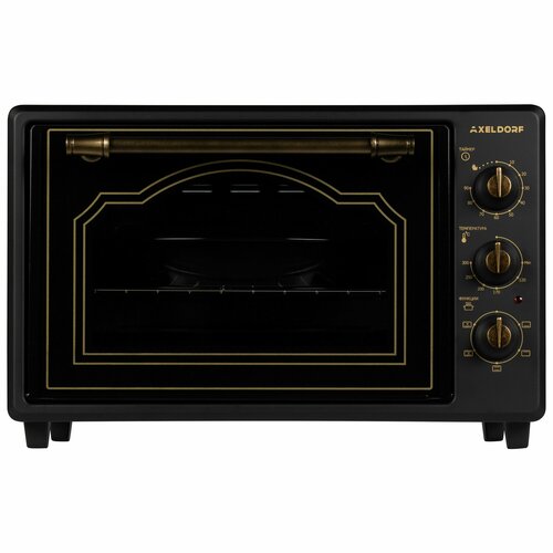 Духовка электрическая мини печь настольная 40 л конвекция Retro стиль двойное стекло двери 1400 Вт AXELDORF ON-4103 13466₽