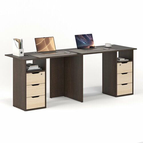 Стол письменный БАНГА-83 венге-дуб молочный 14782₽