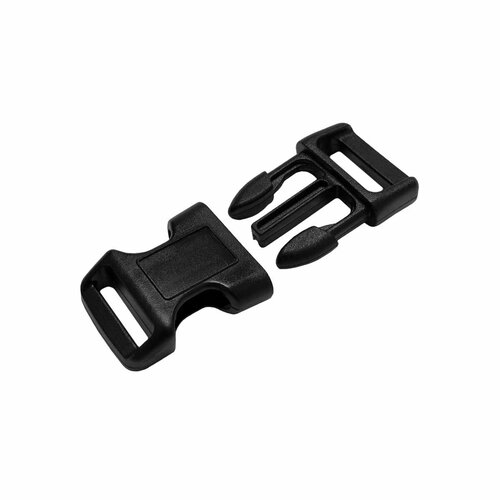 Пряжка пластиковая 20 мм застёжка фастекс округлая / для ремня, сумки, рюкзака, стропы / черная, P153N-20