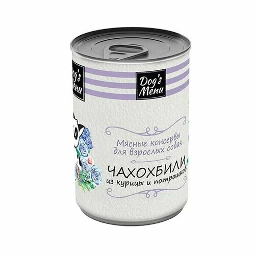 Dog s Menu 340 г консервы для взрослых собак чахохбили из курицы и потрошков 24 шт