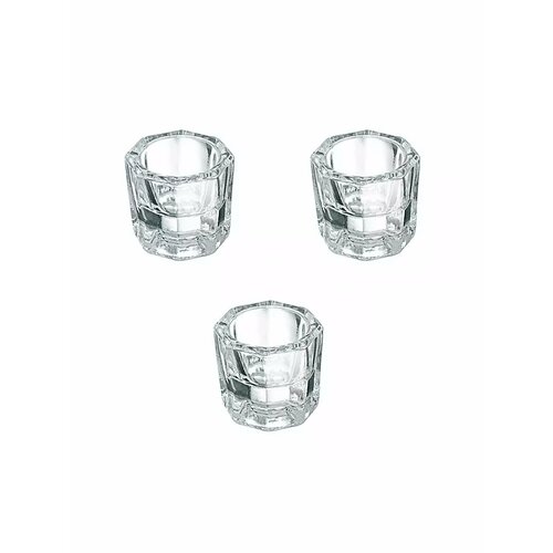 RuNail набор стаканчики для краски хны ликвида стеклянные 3 шт 316₽