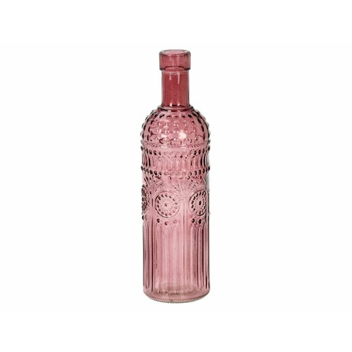 Декоративная ваза-бутыль бенезет стекло розовая 25 см Koopman International 1810₽