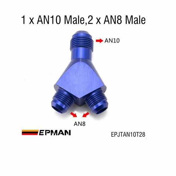 Фитинг Y-образный EPMAN AN10-2*AN8 — фото 1