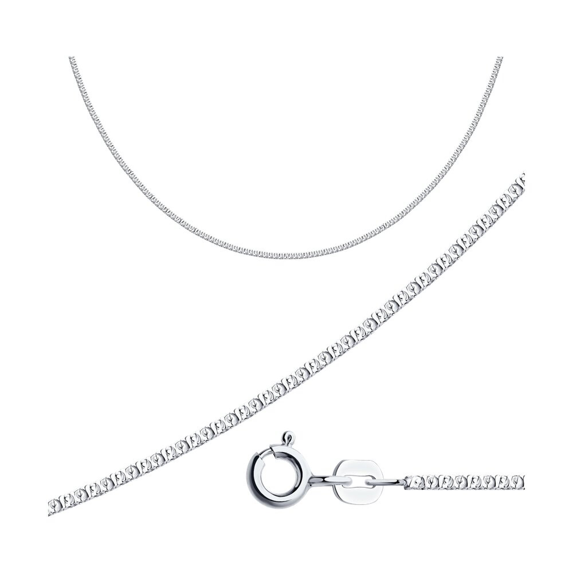 Цепь Diamant online, серебро, 925 проба, родирование, длина 40 см, средний вес 3.27 г, , серебристый