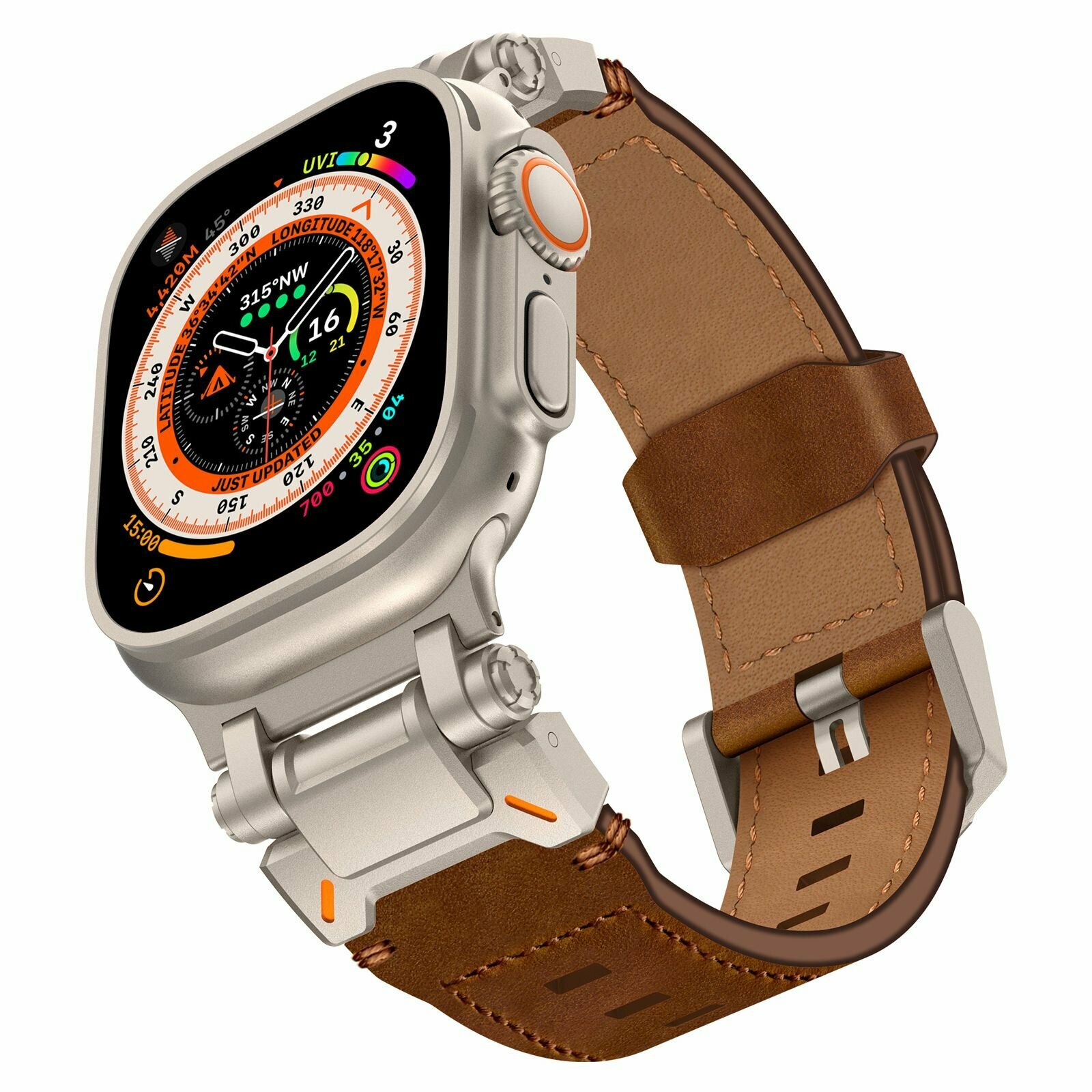 Высококачественный кожаный ремешок, подходит для ремешка Apple Watch 42 44 45 46 49 мм, подходит для Apple Watch серии 456789SE10