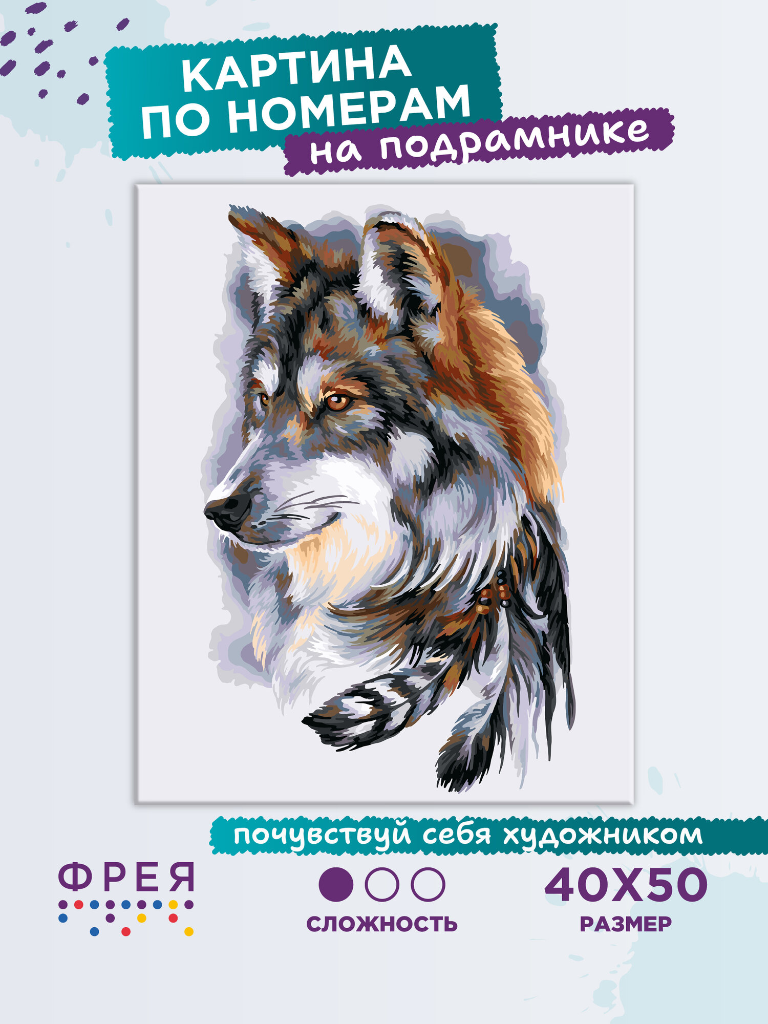 Картина по номерам с холстом на подрамнике 
