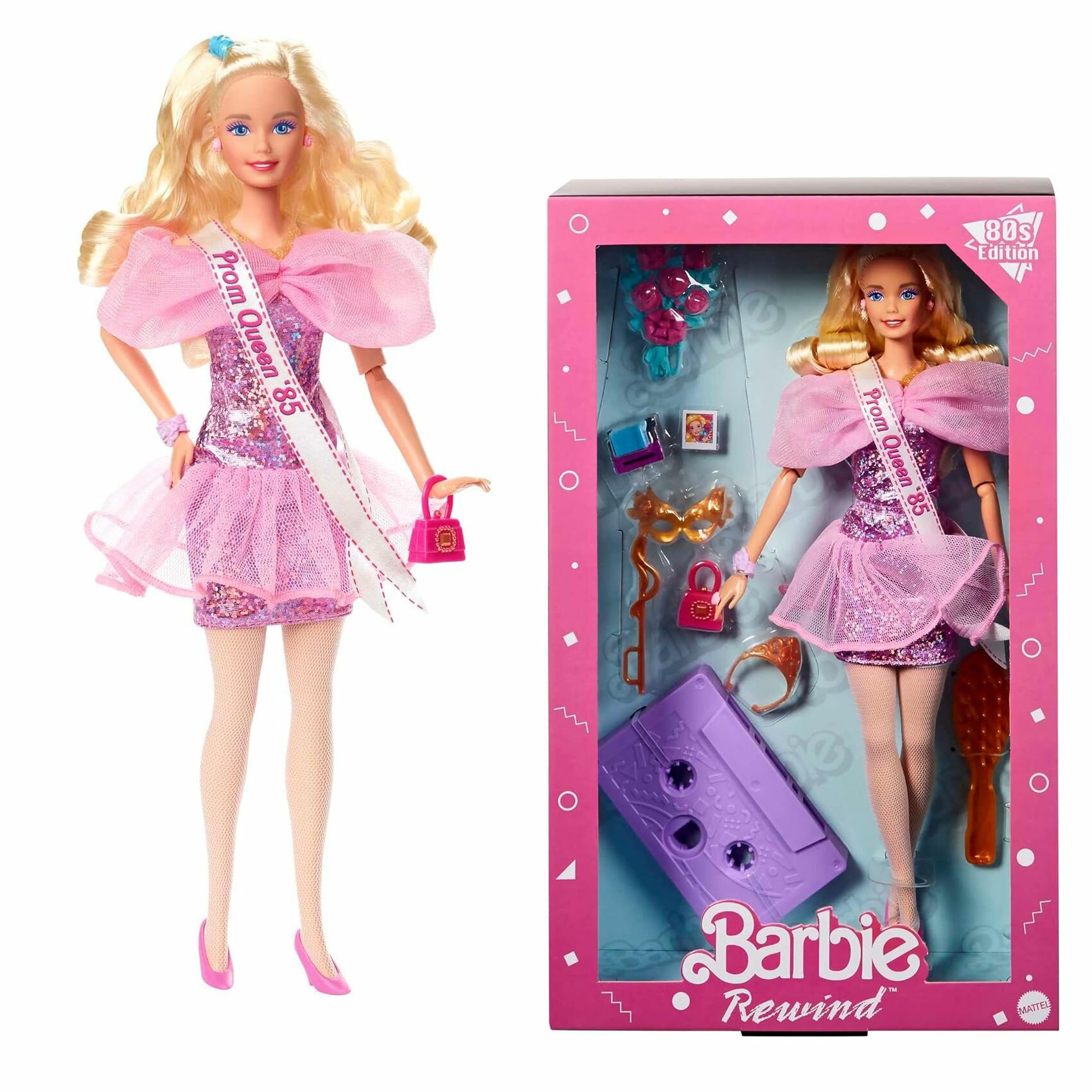 Кукла Mattel Barbie Signature, Rewind 80s Издание Королева бала 1985 года