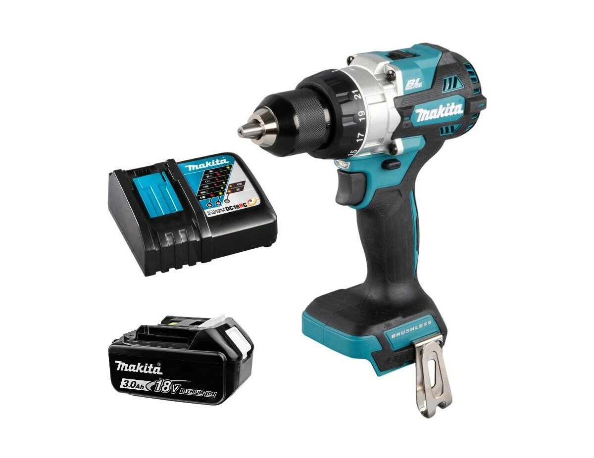 Аккумуляторная дрель-шуруповерт Makita DDF486RF1 (18V, 1х3.0Ah, Li-Ion)