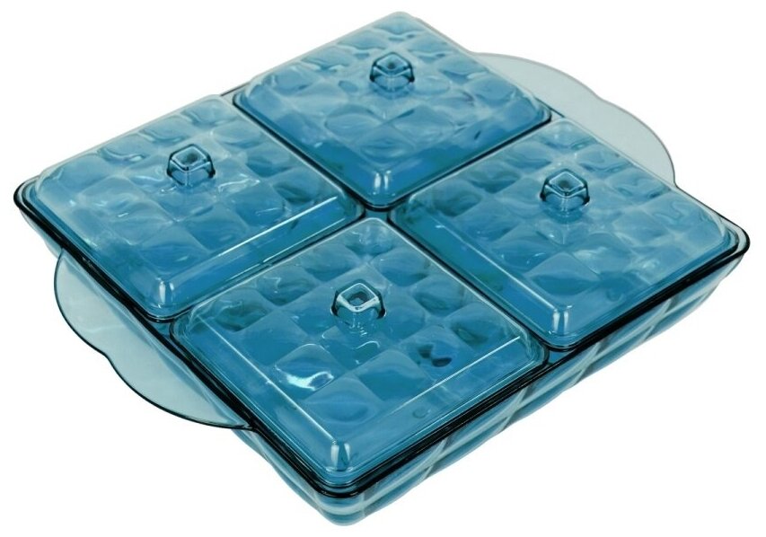 Набор чашек с крышкой на подносе для завтрака 4шт розового цвета