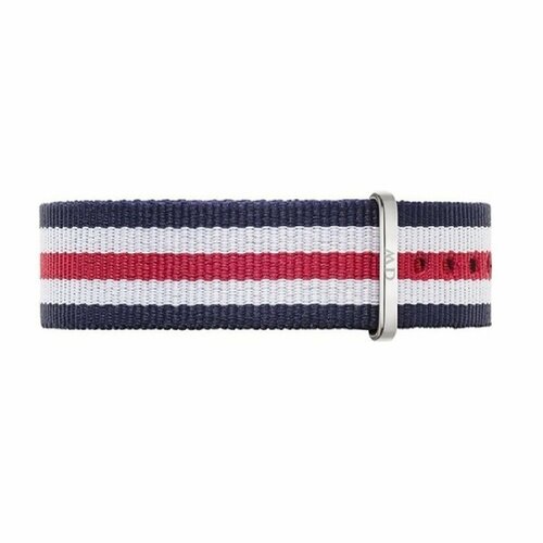 Ремешок Daniel Wellington фактура плетеная размер 20 серебряный синий красный белый 1940₽