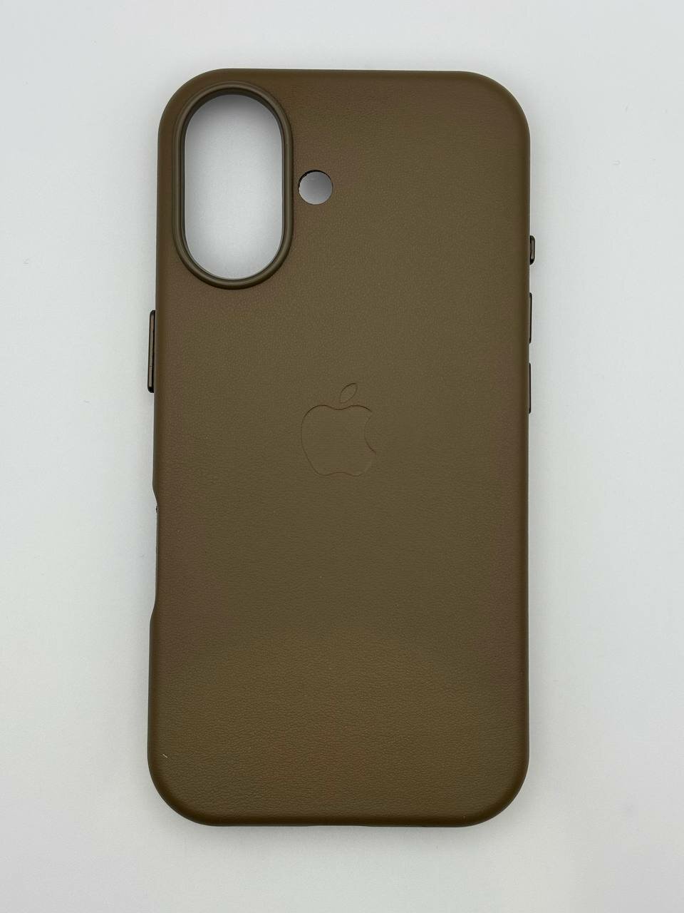 Чехол-накладка кожаный Leather Case с MagSafe на iPhone 16-Taupe — фото 1