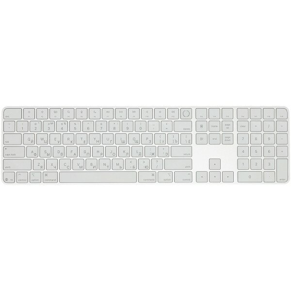 Клавиатура Apple Magic Keyboard Touch ID Numeric Keypad USB-C Белый (MXK73)