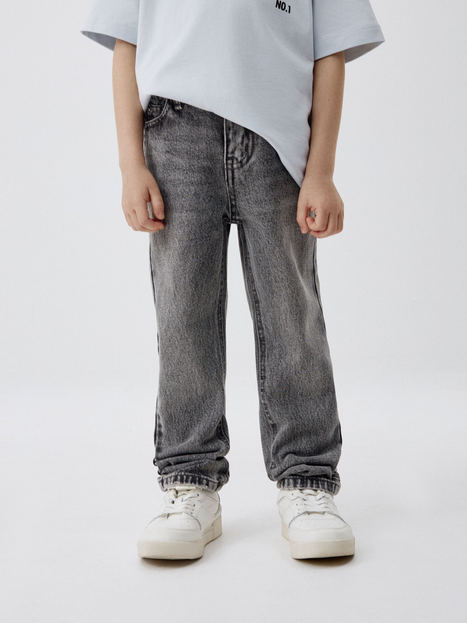 Джинсы Sela Осень-зима 2025 размер 116 серый деним