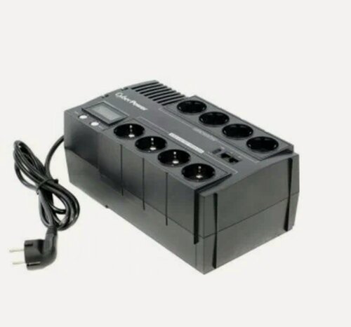 Изображение товара ИБП Источник бесперебойного питания CyberPower BR1000ELCD, интерактивный, форма синусоиды, время зарядки 8 часов, черный