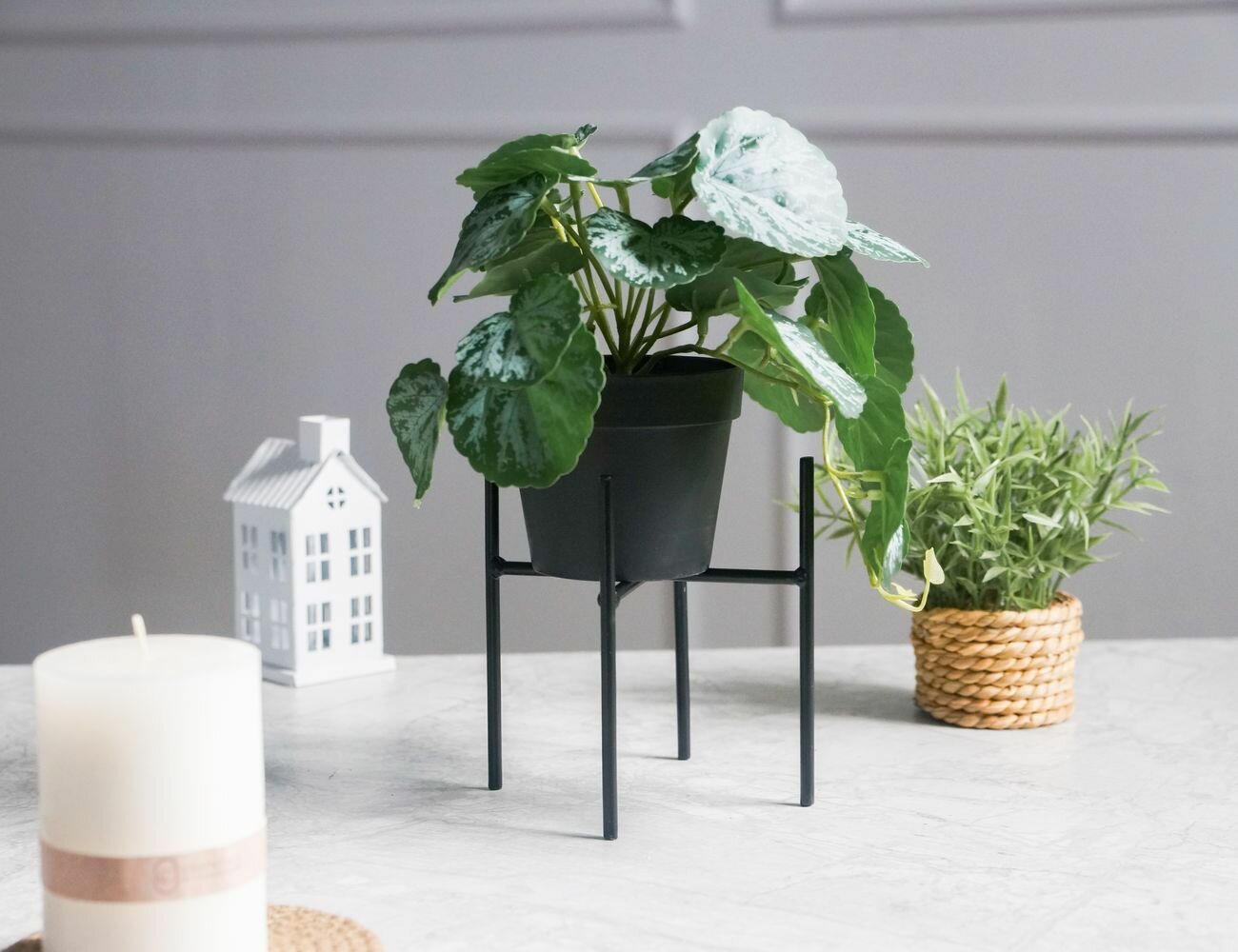 Подставка для кашпо аскот, металл, чёрная, 13х14 см, Edelman 1068921