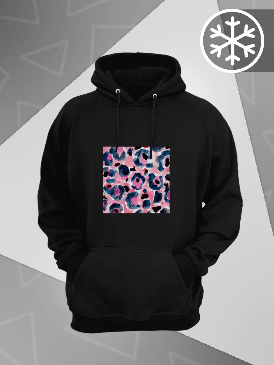 Толстовка спортивная animal паттерн, леопард, зебра, жираф, животные