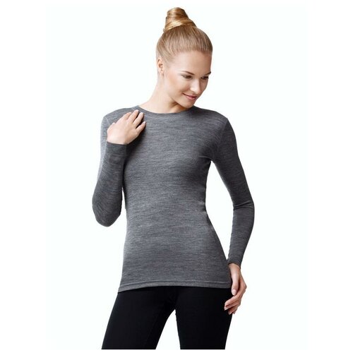 фото Термобелье женское футболка с длинным рукавом norveg soft, серый меланж 14sw1rl / xl