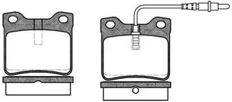 Дисковые тормозные колодки задние REMSA 0321.02 для Peugeot 605, Peugeot 406 (4 шт.)