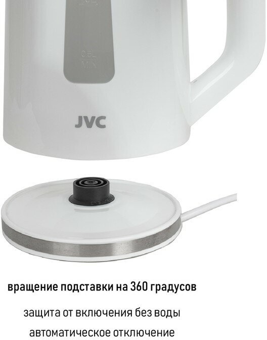 Чайник JVC JK-KE1215 белый - фотография № 14