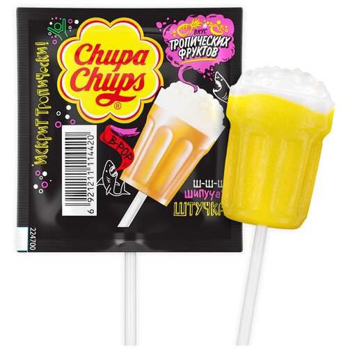 Карамель Chupa Chups B-POP со вкусом тропических фруктов, 15 г, флоу-пак