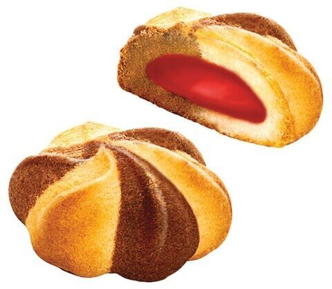 Печенье белогорье "Шапито" сдобное с клубничной начинкой, гофрокороб 2,3 кг, 37-10