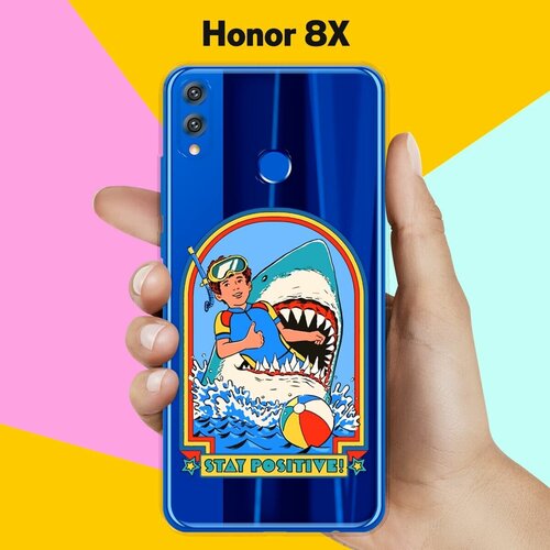 Силиконовый чехол на Honor 8X Акула / для Хонор 8 Икс силиконовый чехол акула на honor 8x