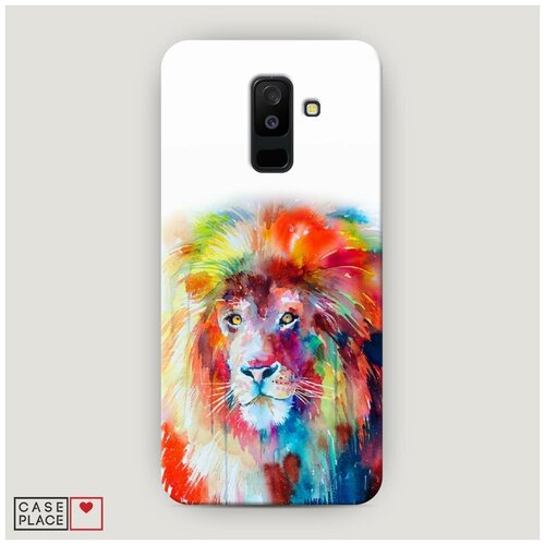 фото Чехол пластиковый samsung galaxy a6 plus красочный лев case place