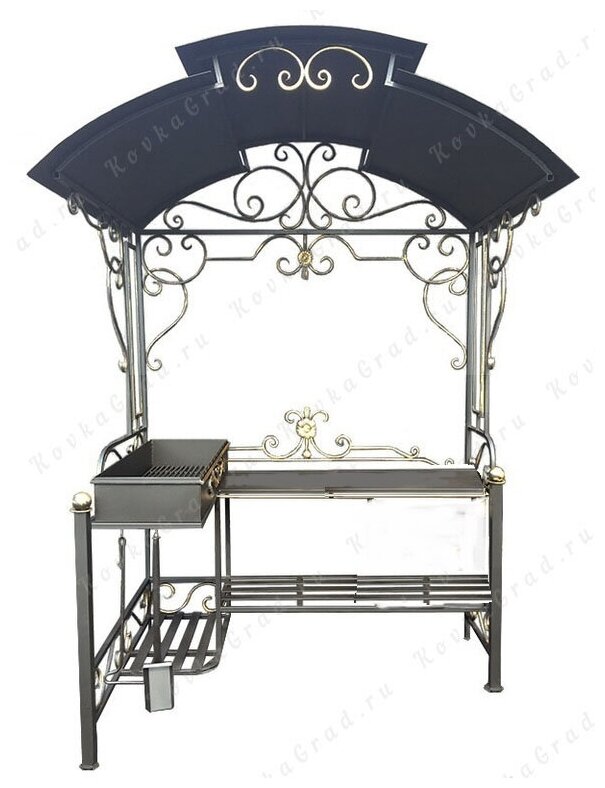 Кованый мангал с крышей  Модерн  